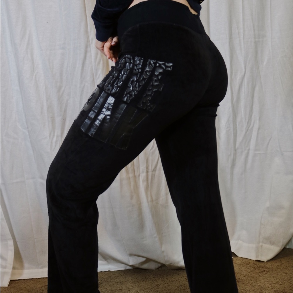 Love pink velvet sweats